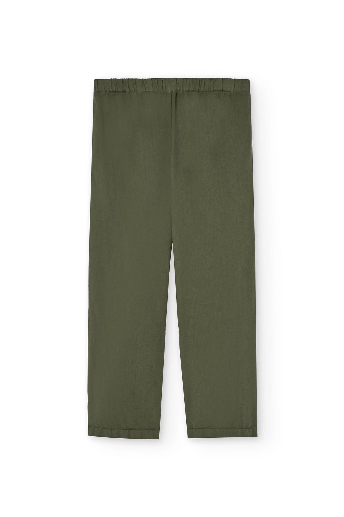 Pantaloni oversize in misto lino all'henné in verde