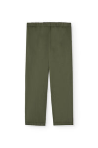 Pantaloni oversize in misto lino all'henné in verde