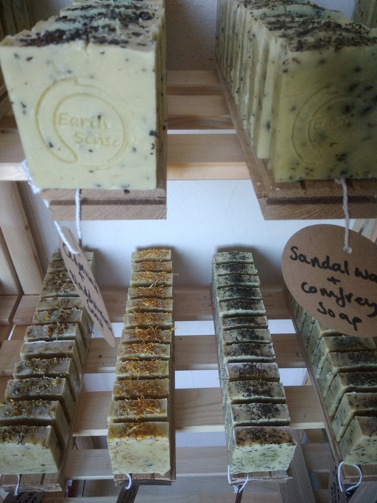 Organic Certified Solid Soap - Lavender & Mint with Shredded Mint