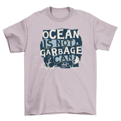 T-shirt con lettering per la preservazione dell'oceano