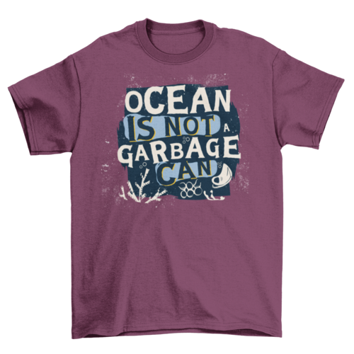 T-shirt con lettering per la preservazione dell'oceano